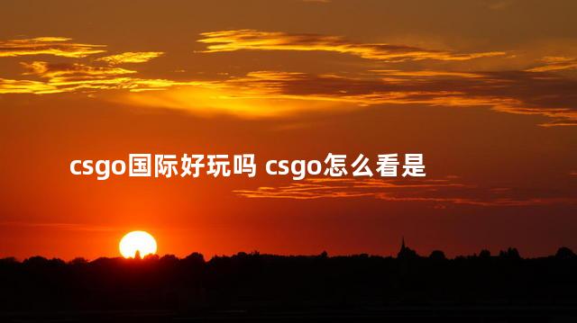 csgo国际好玩吗 csgo怎么看是不是国际服